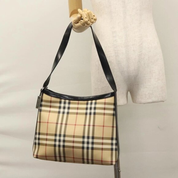 BURBERRY Nova Check Shoulder Bag PVC Beige Auth 106755 - Picture 14 of 16